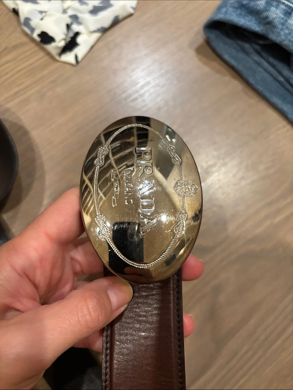 PRADA Womens Vintage leather belt